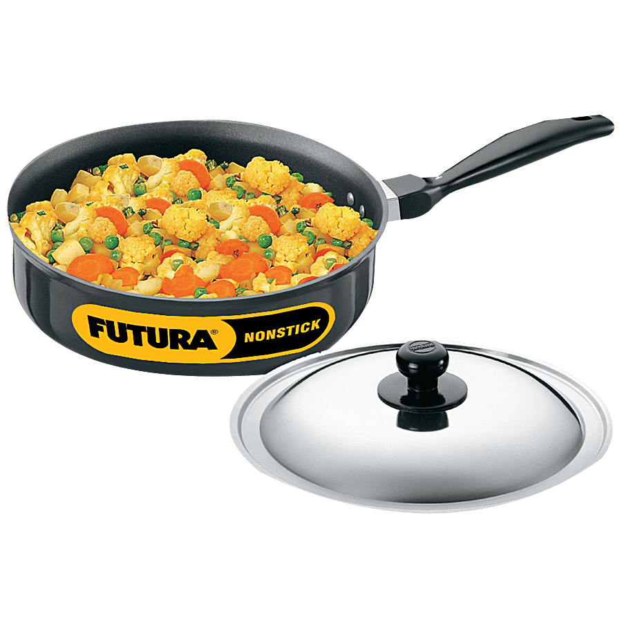 Hawkins Futura Hard Anodised Non-Stick Curry/Saute Pan - 24 cm