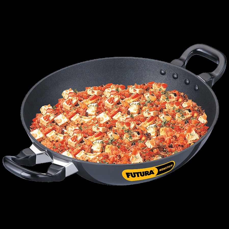 Hawkins Futura Hard Anodised Non-Stick Deep Fry Pan/Kadhai - Non Stick