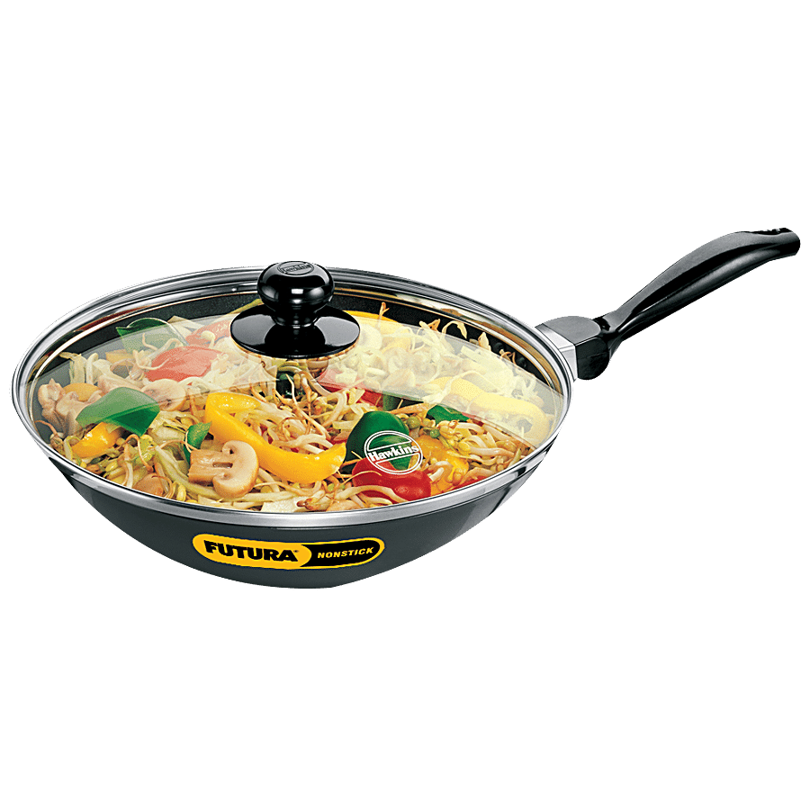 Hawkins Futura Hard Anodised Non-Stick Stir Deep Fry Pan - 26 cm