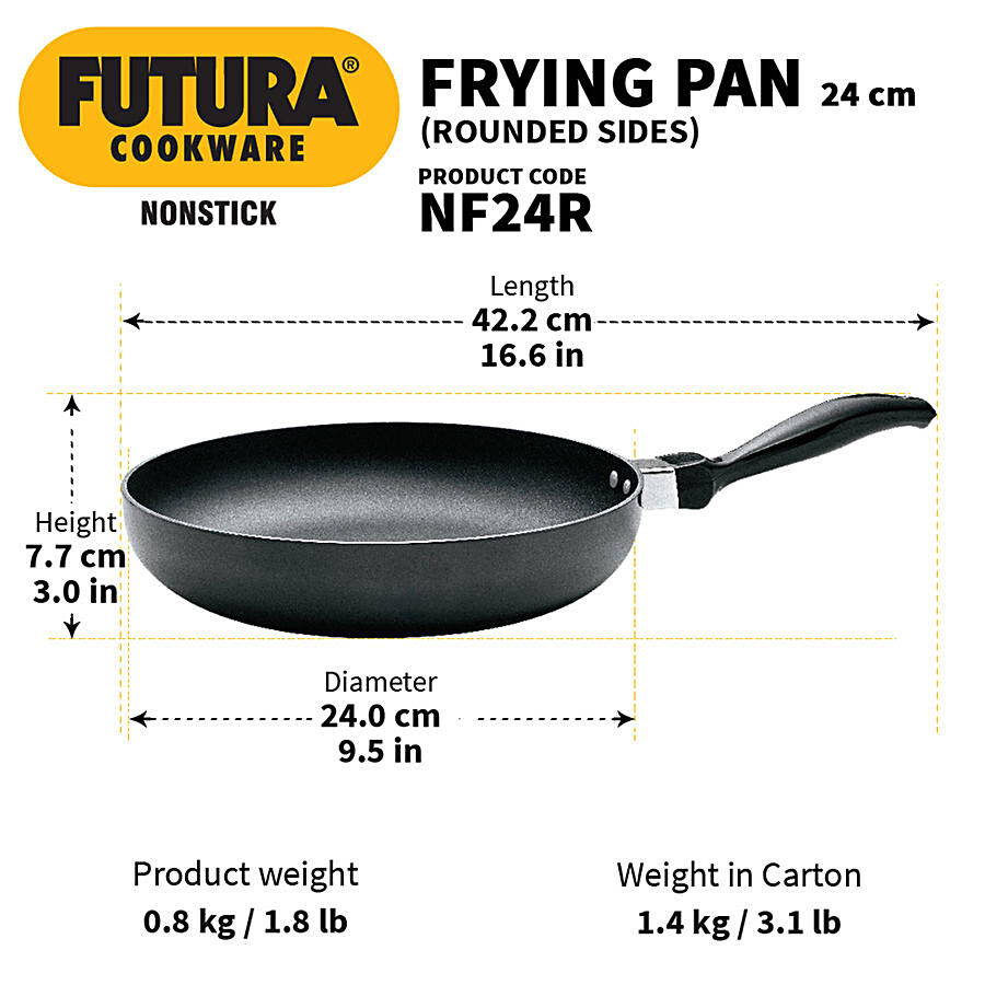 Hawkins Futura Non-Stick Aluminium Frying Pan - Rounded Sides