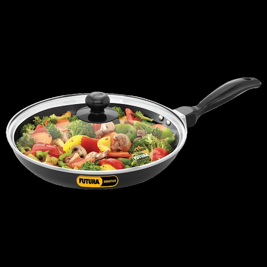 Hawkins Futura Non-Stick Frying Pan - With Glass Lid