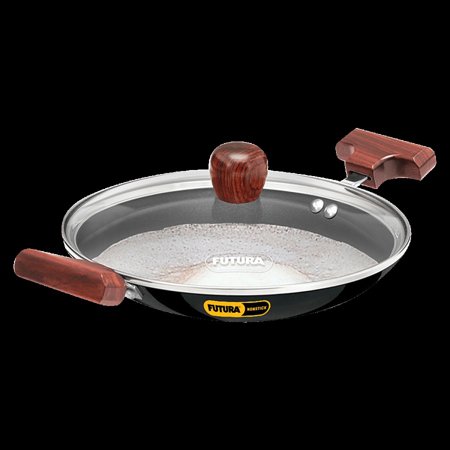 Hawkins Futura Non-stick Breakfast Pan/Appachatty - With Glass Lid