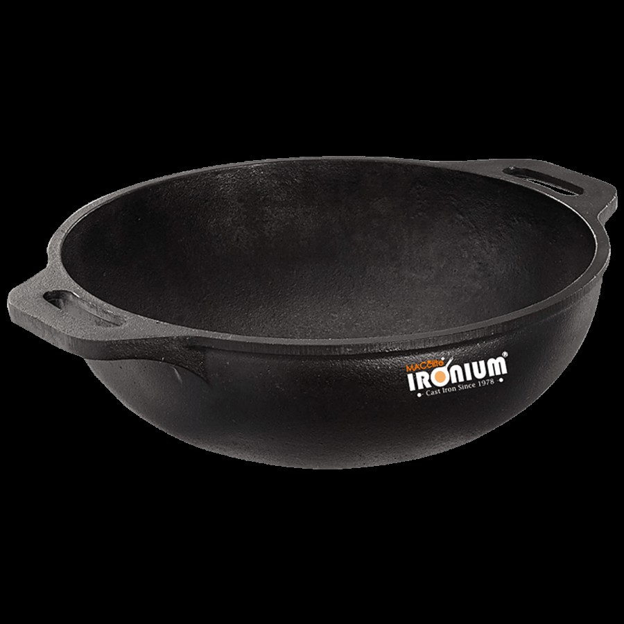 IRONIUM Cast Iron Kadai - Non Stick