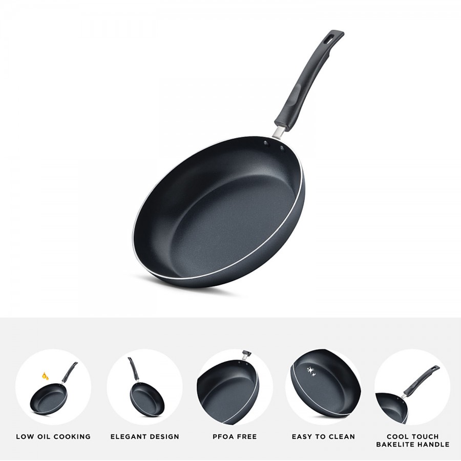 Judge by Prestige Everyday Aluminium Non-Stick Cookware Fry Pan 24 cm - Black