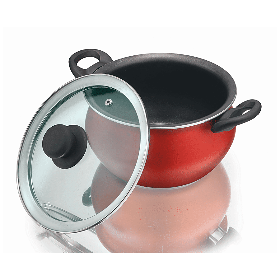 Kitchen Essentials Non-Stick Aluminium Biryani Pot/Handi - Induction Base