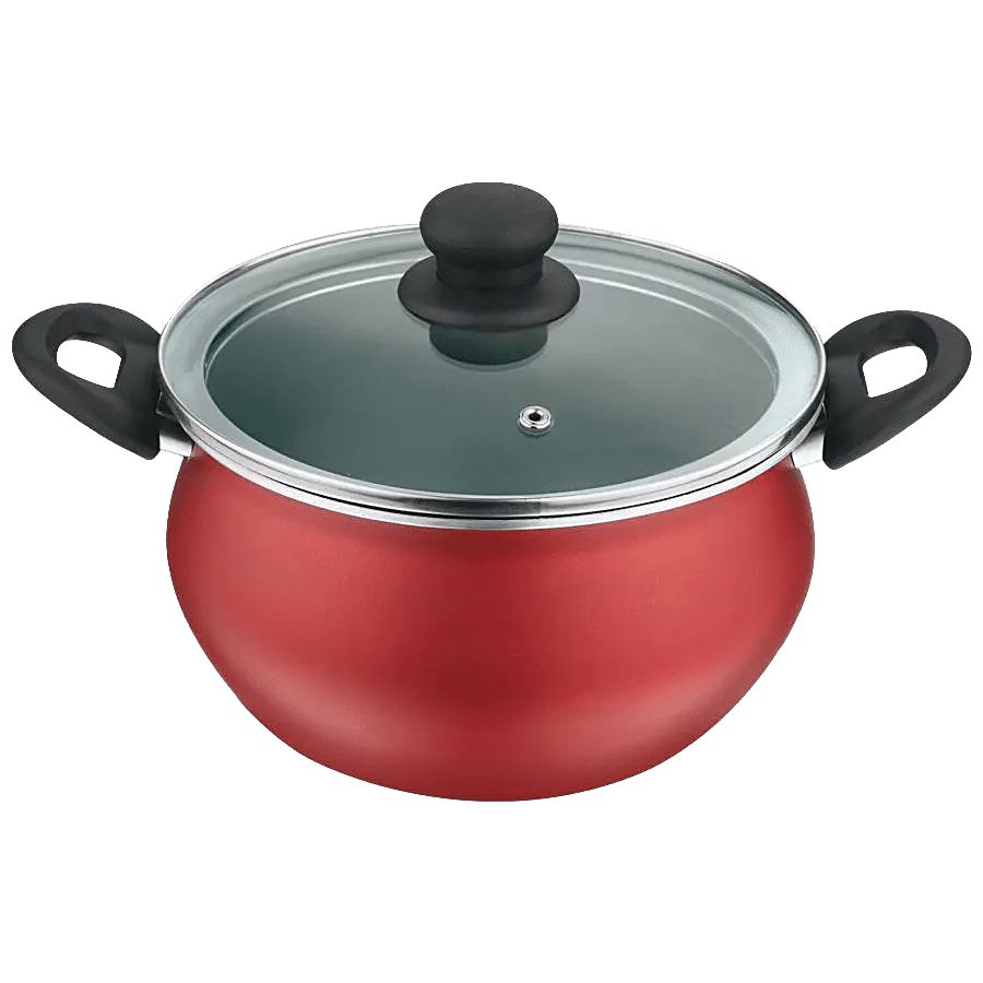 Kitchen Essentials Non-Stick Aluminium Biryani Pot/Handi - Induction Base