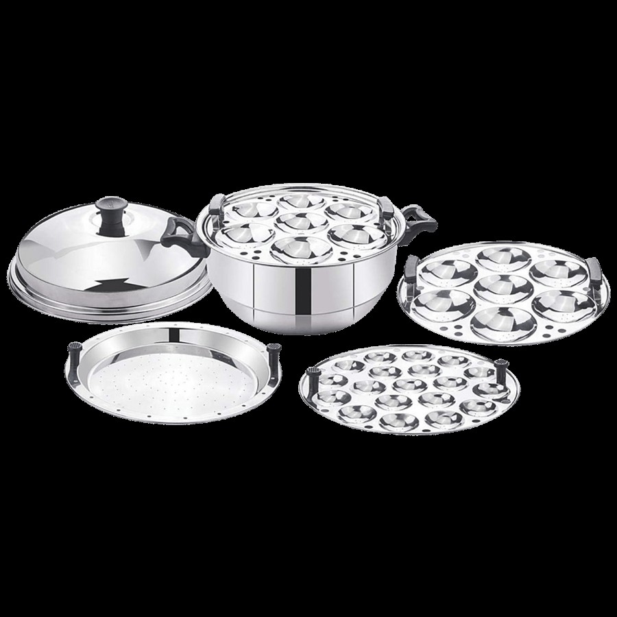 Klassi Kichen Stainless Steel Idli Maker With Steamer Plate - Suitable For Dhokla