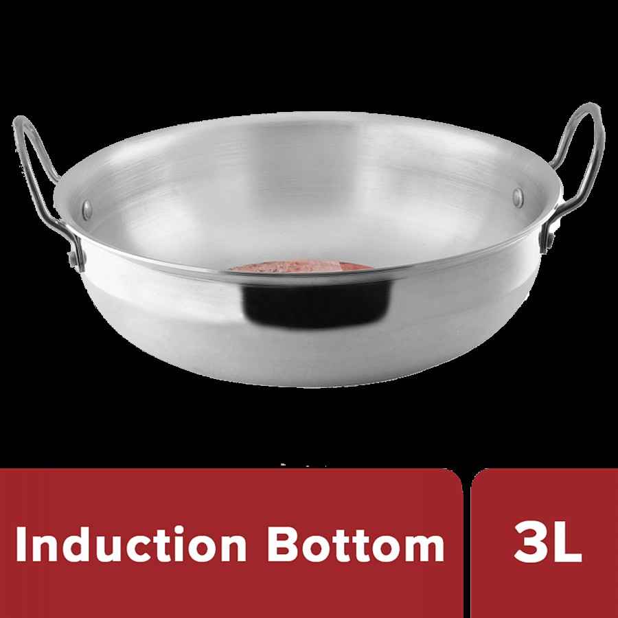 Le Kaviraj Aluminium Kadai - Induction Base