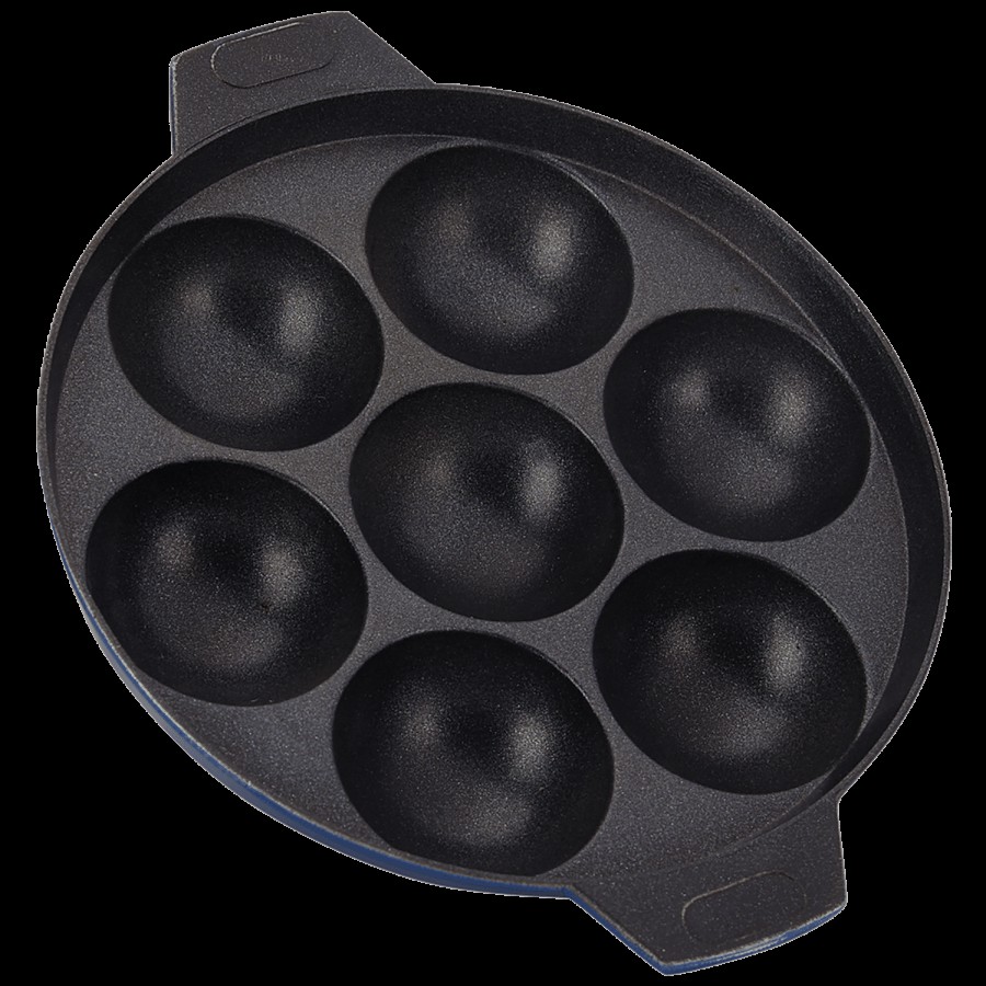 Navrang Non-Stick Aluminium Appam Patra/Paniyarakkal/Paddu Maker - Scratch Resistant