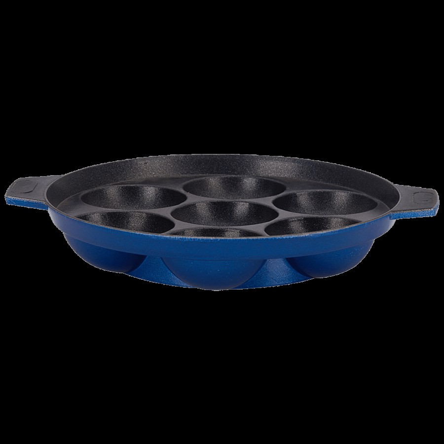 Navrang Non-Stick Aluminium Appam Patra/Paniyarakkal/Paddu Maker - Scratch Resistant