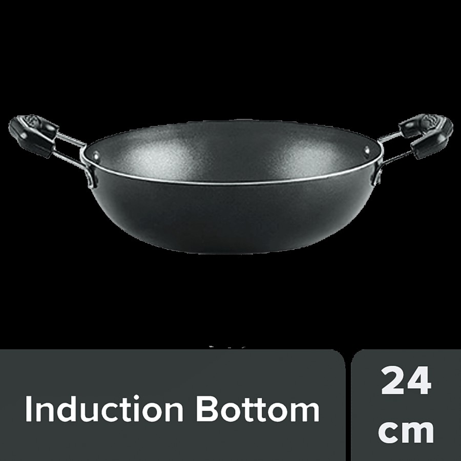 Nirlon Aluminium Kadai - Non-Stick Coated