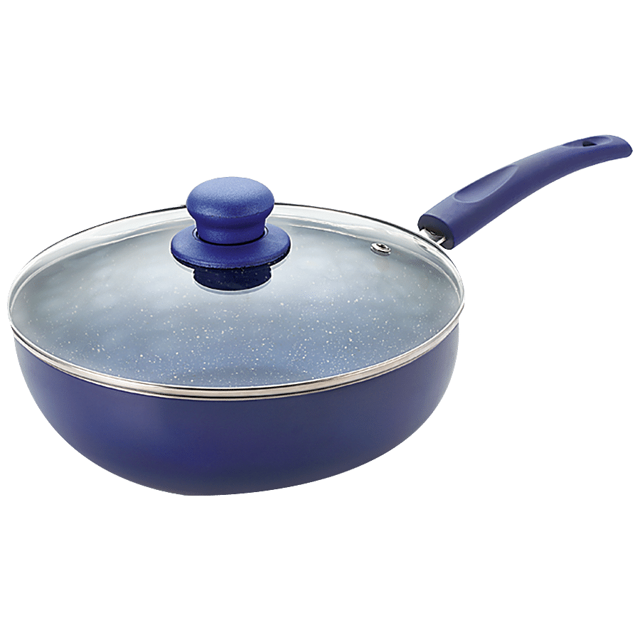 Nirlon New Bling Non-Stick Aluminium Kadai - Induction Base