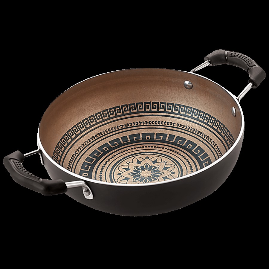 Nirlon New Mandala Non-Stick Aluminium Kadai - 22 cm