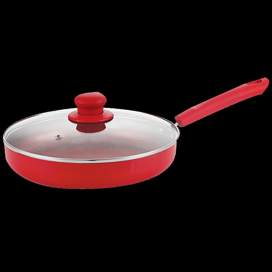 Nirlon New Red Velvet Non-Stick Aluminium Fry Pan - Induction Bottom