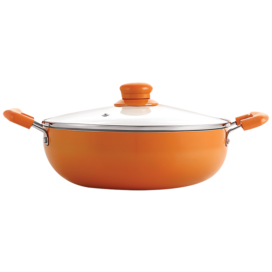 Nirlon Non-Stick Aluminium Kadai - Induction Bottom