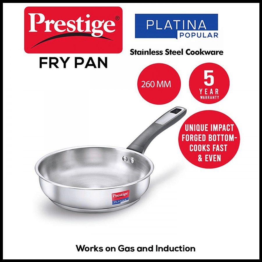 Prestige Fry Pan - Platina Popular Stainless Steel | 260 mm (36155)