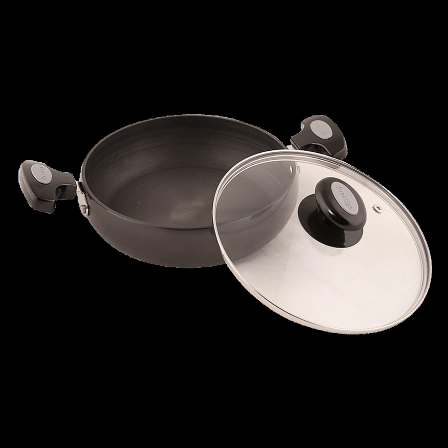 Prestige Hard Anodised Plus Saute Pan - With Glass Lid