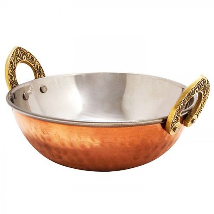 Tallboy Serving Kadhai With Brass Handle - Medium