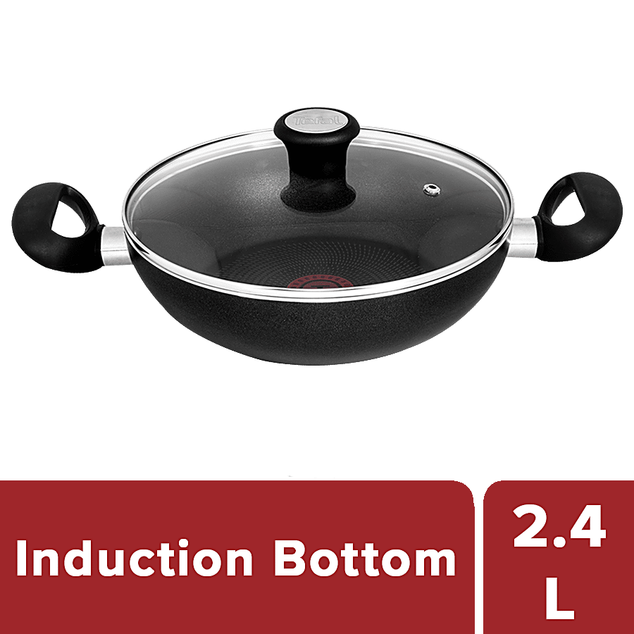 Tefal Ceremony Induction Base 24 cm Non-Stick Kadhai - Greyish Black