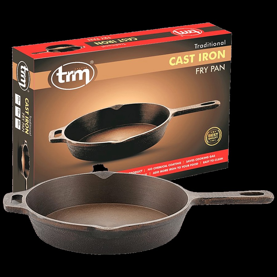 Trm Cast Iron Fry Pan/Skillet - Induction Friendly