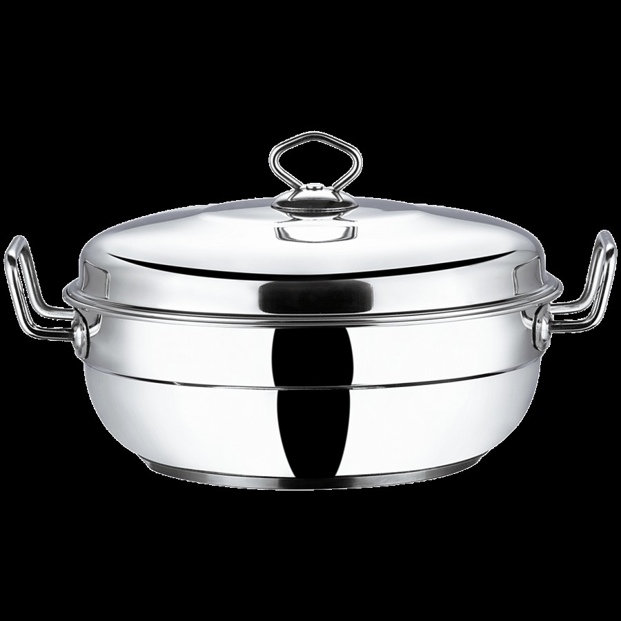 Vinod Deluxe Stainless Steel Multi Kadai - Induction Base