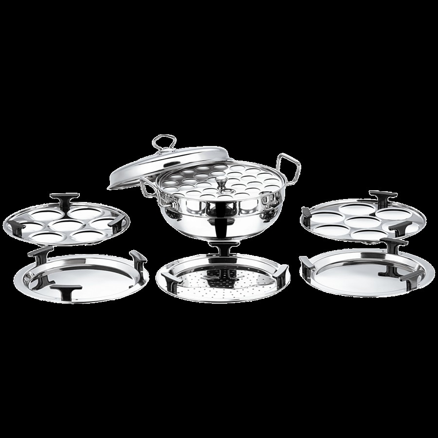 Vinod Deluxe Stainless Steel Multi Kadai - Induction Base