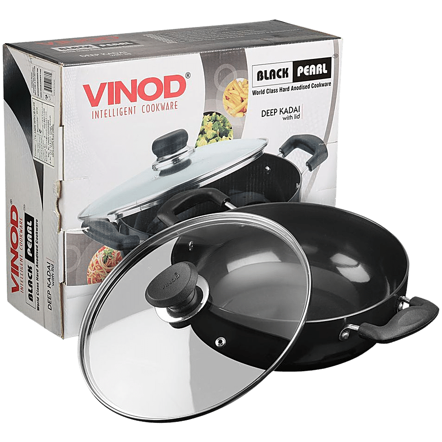 Vinod Hard Anodised Deep Kadai - 20 cm