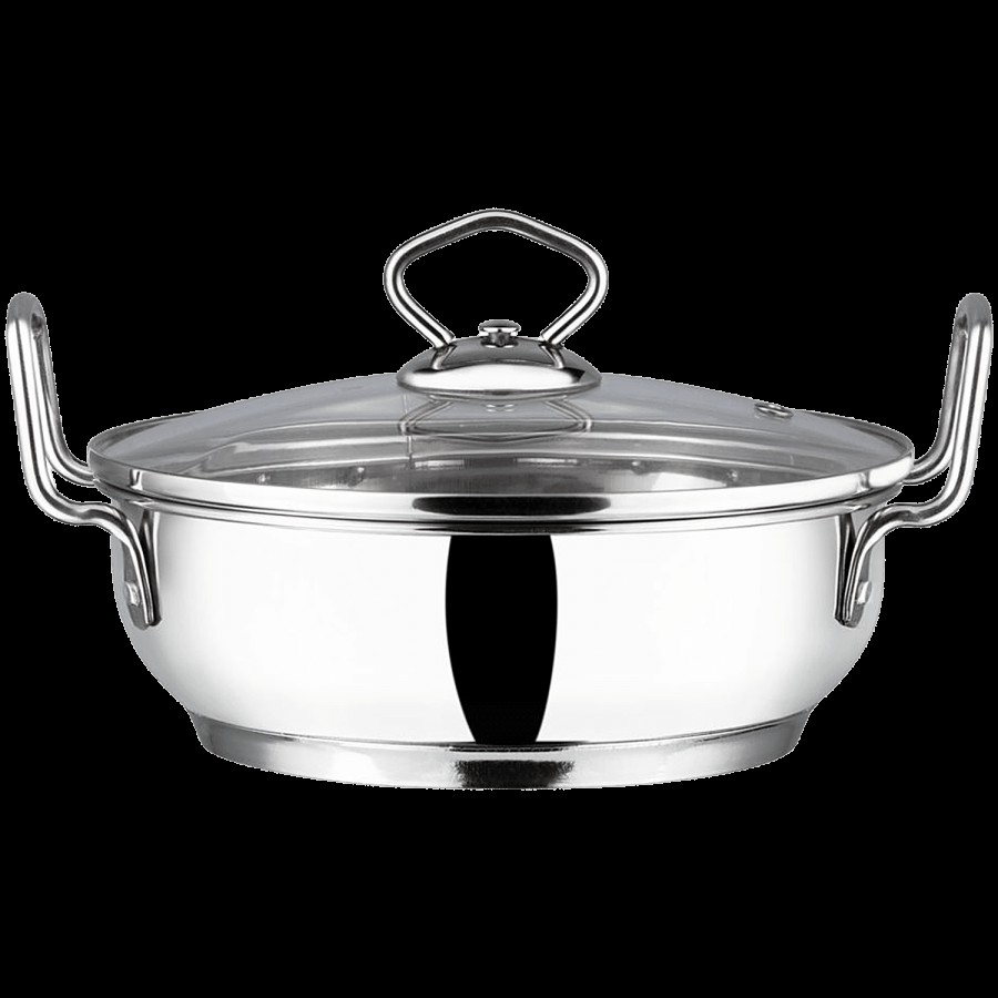 Vinod Stainless Steel Kadai - Induction Bottom