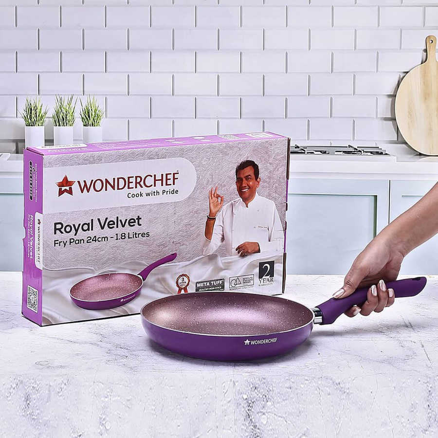 Wonderchef Royal Velvet Non-Stick Aluminium Fry Pan - 5 Layer