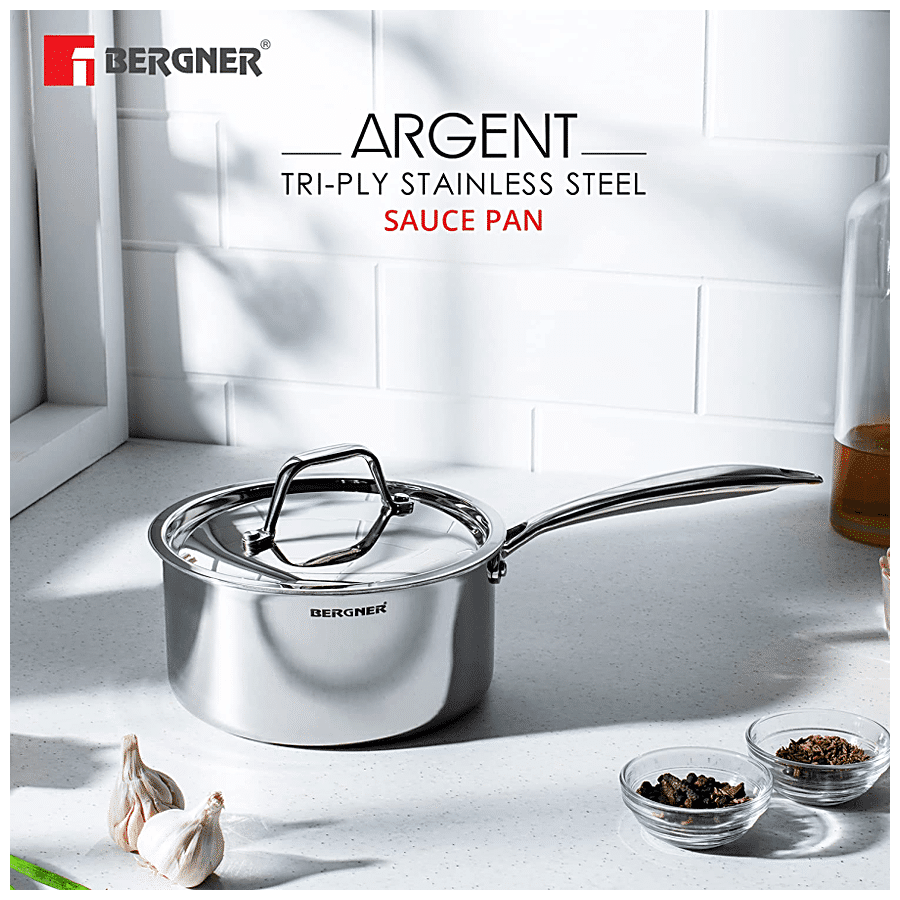 Bergner Tri-Ply Stainless Steel Saucepan - Induction Base