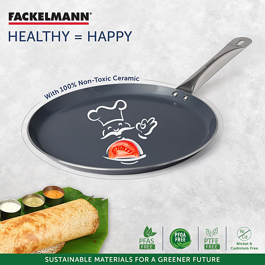 Fackelmann Ceramic Nonstick Flat Tawa Pan 28 cm