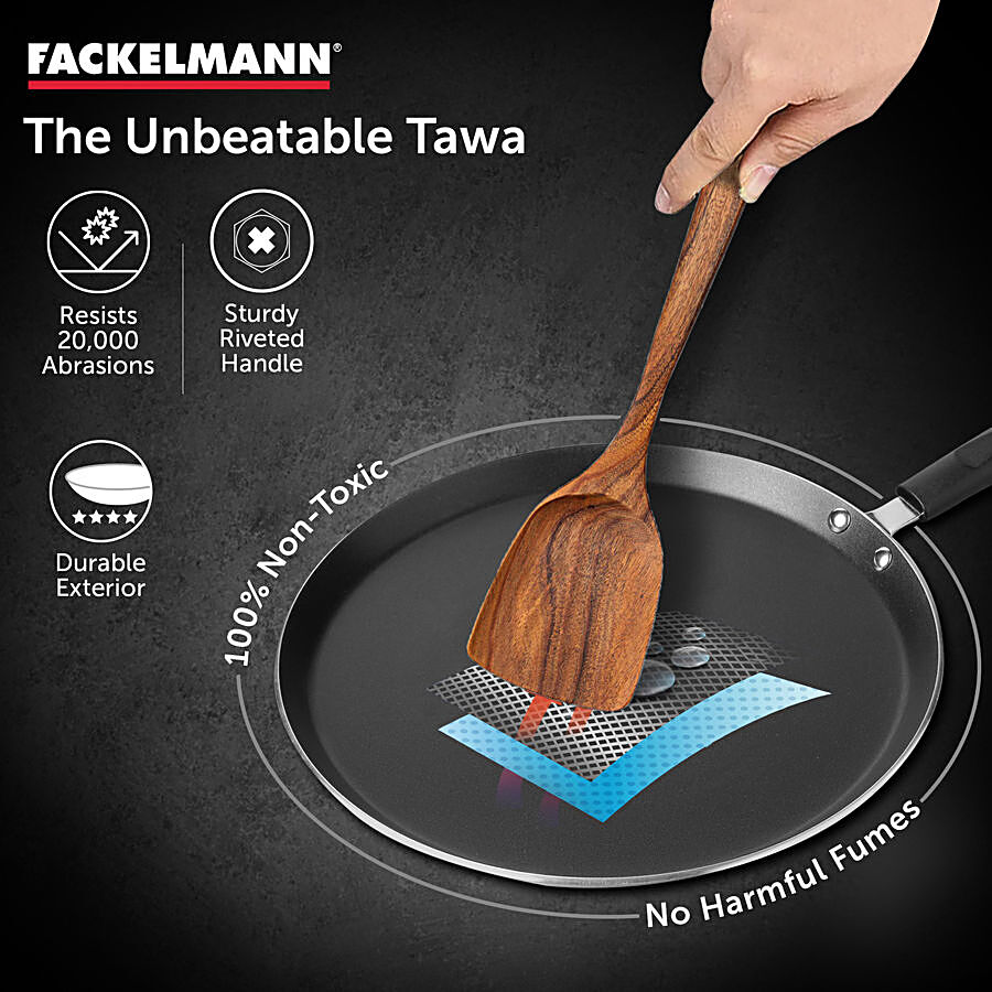 Fackelmann Quartz Nonstick Flat Tawa 25 Cm - Greblon German Technology