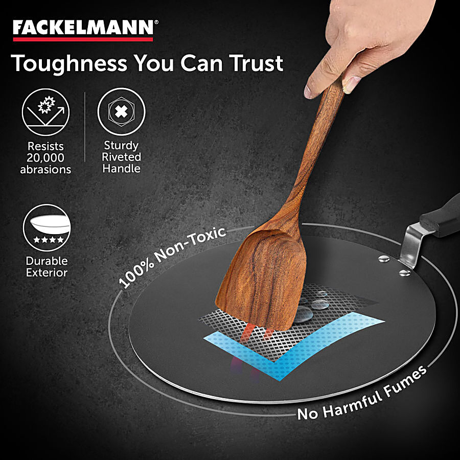 Fackelmann Quartz Nonstick Full Flat Dosa Tawa 28 Cm - Non-Toxic PFOA & BPA-Free