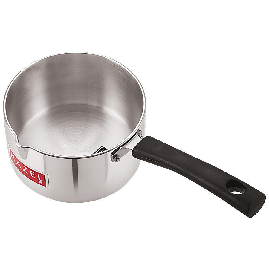 HAZEL Aluminium Induction Base Sauce Pan - Silver.