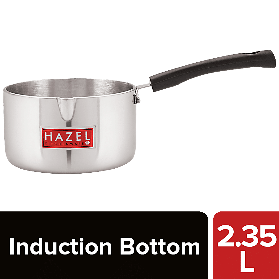 HAZEL Aluminium Induction Base Sauce Pan - Silver.