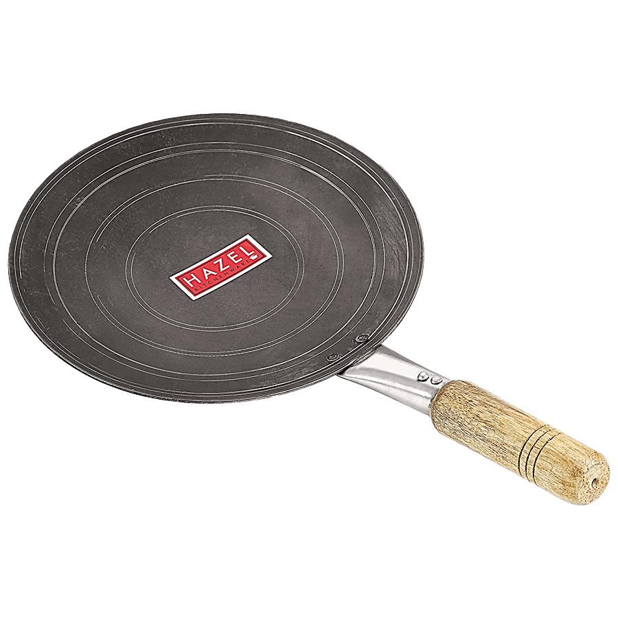 HAZEL Pure Iron Chapati/Parantha Tawa - With Wooden Handle