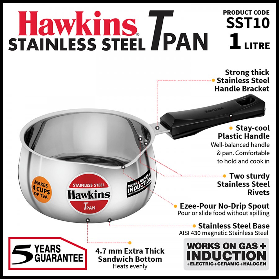 Hawkins Stainless Steel Tpan - Induction Base