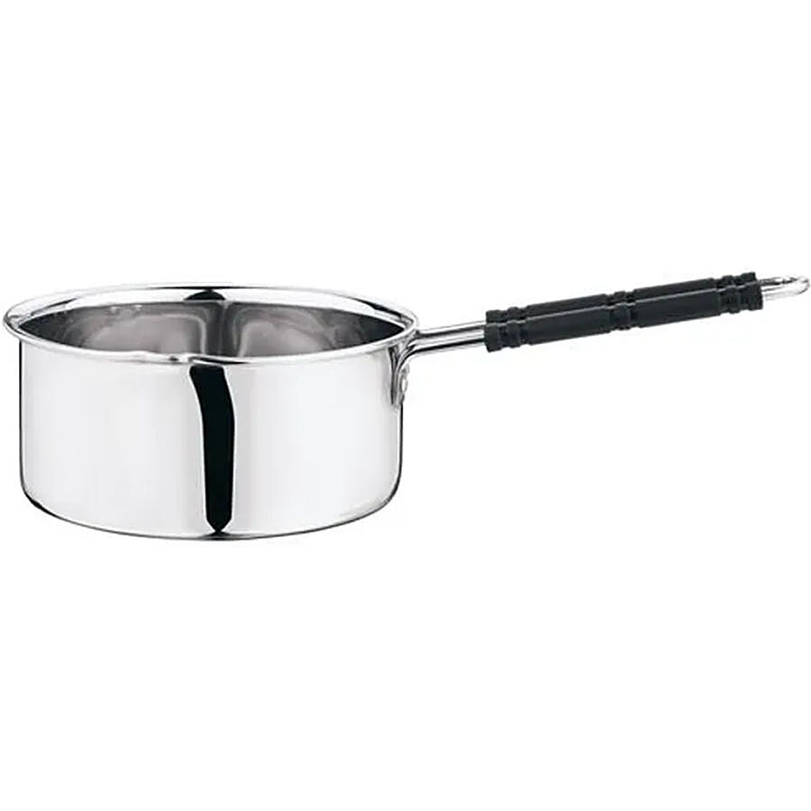 Kitchen Essentials Stainless Steel Flat Bottom Sauce Pan - With Wire Handle