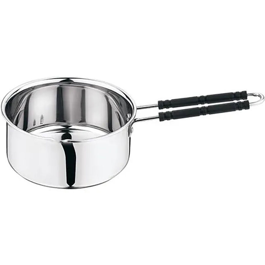 Kitchen Essentials Stainless Steel Flat Bottom Sauce Pan - With Wire Handle