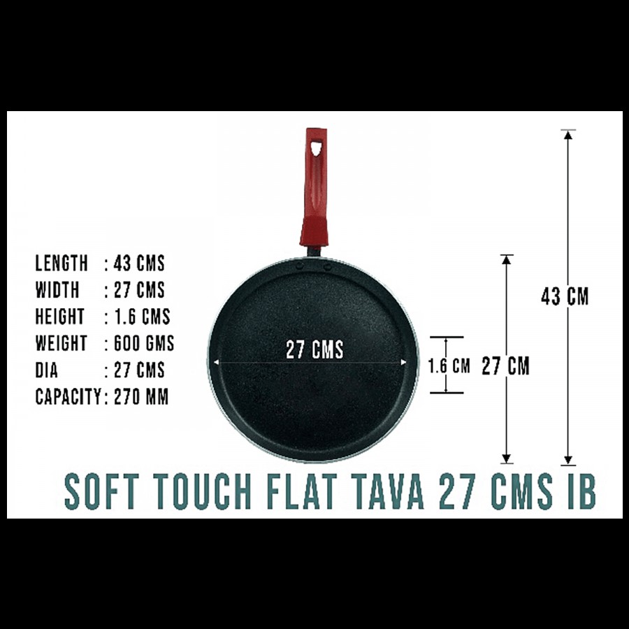 Le Kaviraj Aluminium Dosa Tawa - Induction Base