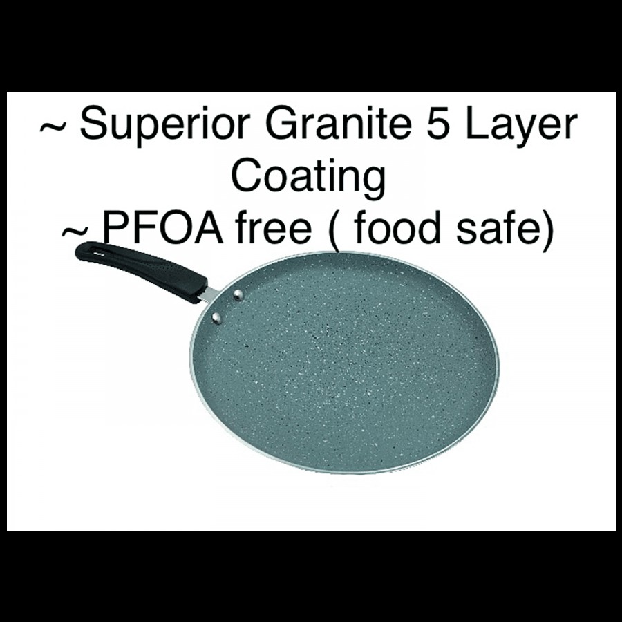 Le Kaviraj Aluminium Granite Finish Tawa - With Handle