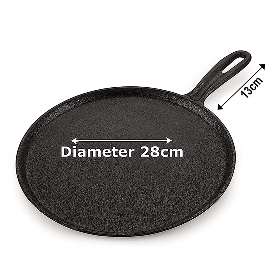 Petals Pre-Seasoned Cast Iron Tawa - 28 cm