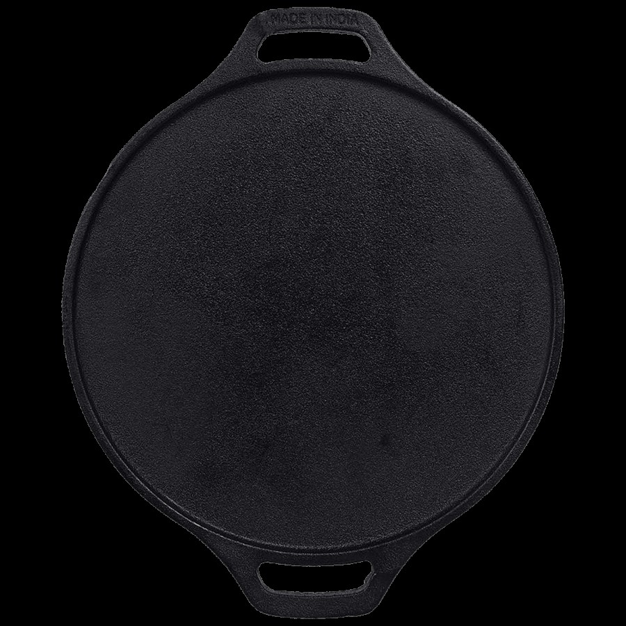 Platt Pre-Seasoned Cast Iron Dosa Tawa - With Handle