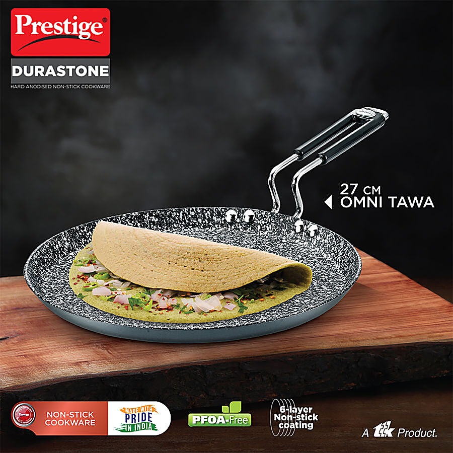 Prestige Durastone Hard Anodised 6 Layer Non-Stick Omni Tawa - 27 cm