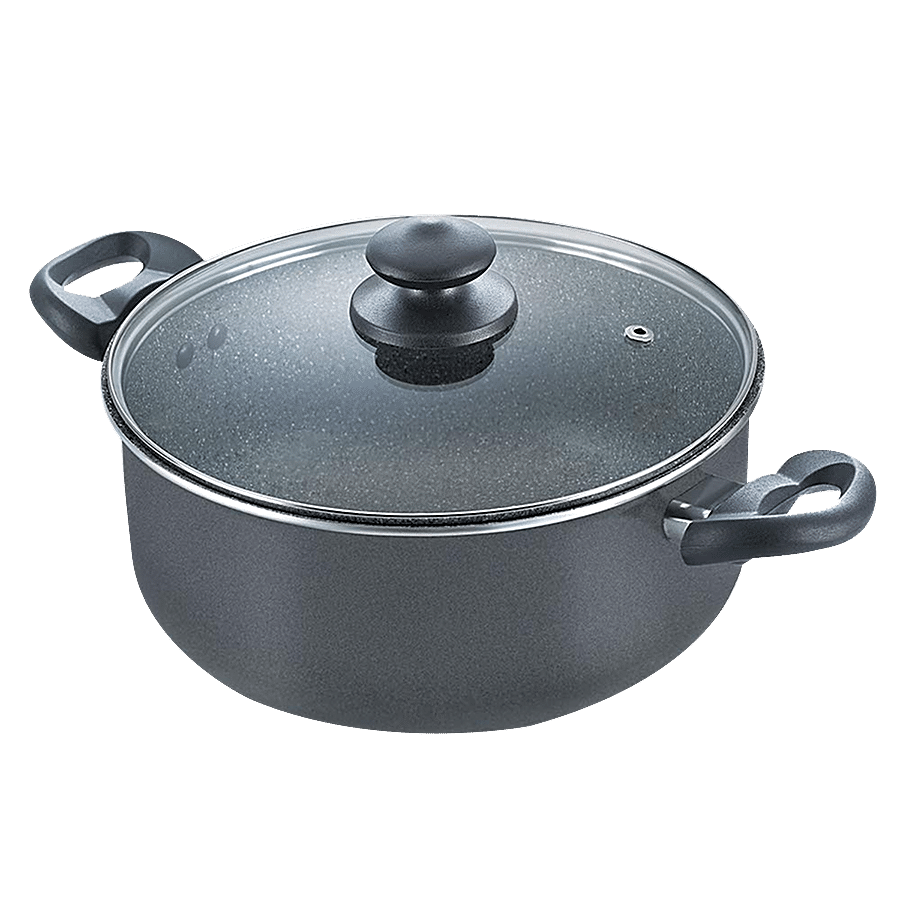 Prestige Omeg Deluxe Granite Non-Stick Cookware - Sauce Pan With Lid