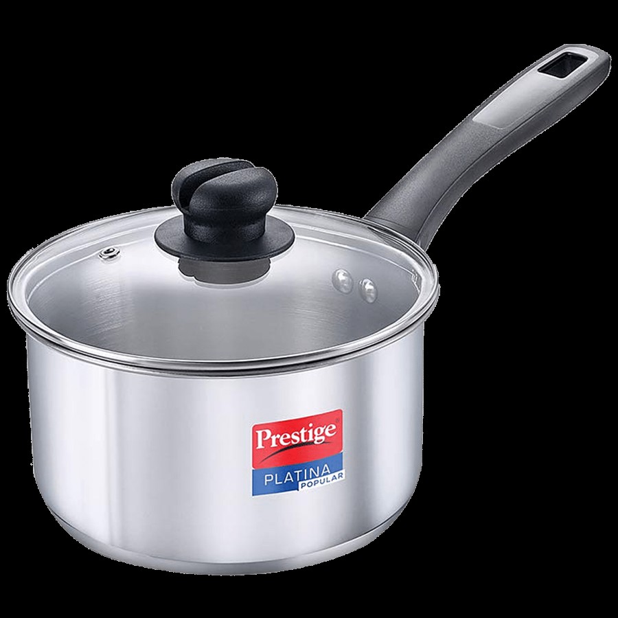 Prestige Sauce Pan - Platina Popular| Stainless Steel | 140 mm (36156)