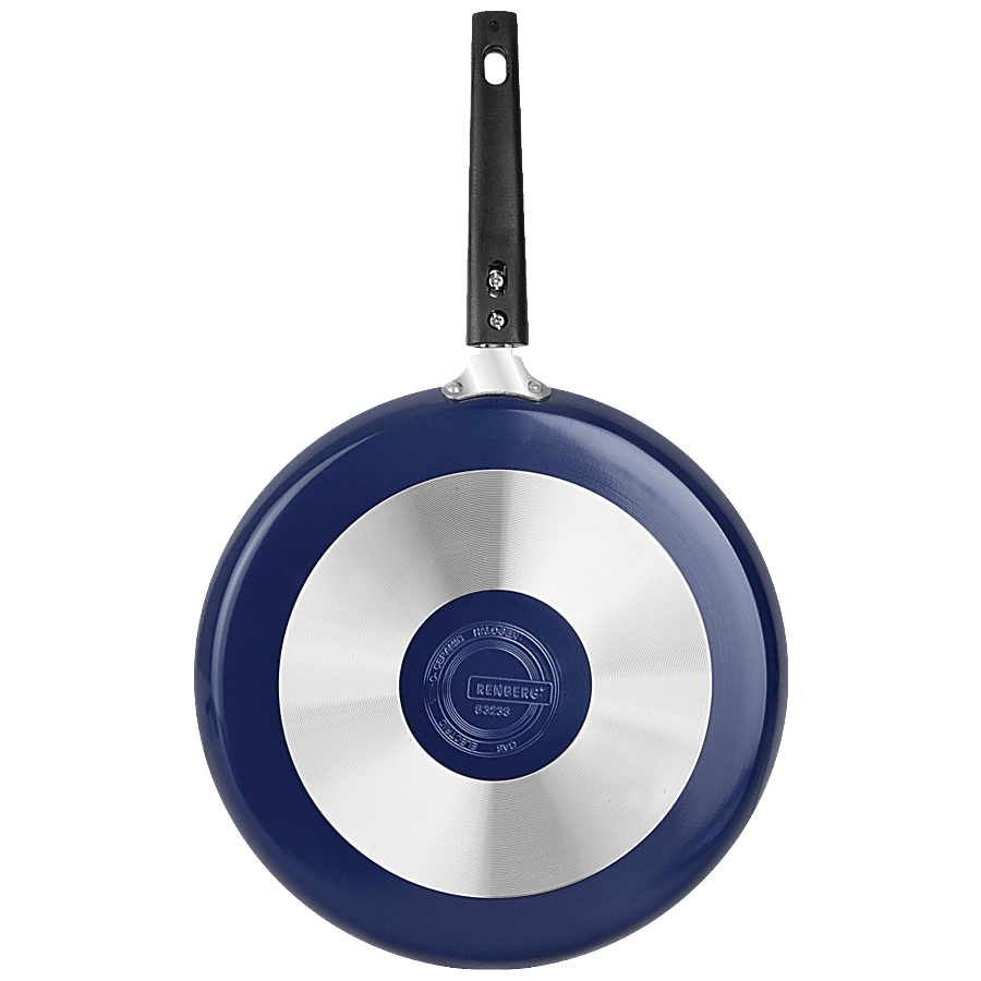 Renberg Blue Orchid Aluminium Non-Stick Flat/Dosa Tawa - Induction Base