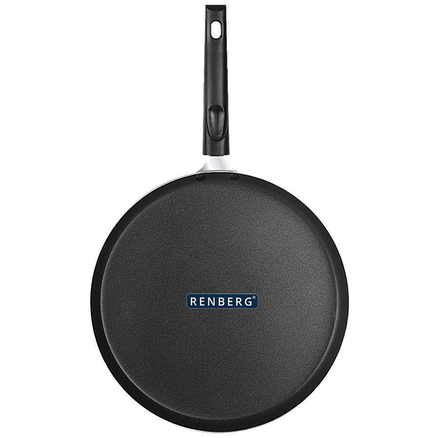 Renberg Blue Orchid Aluminium Non-Stick Flat/Dosa Tawa - Induction Base