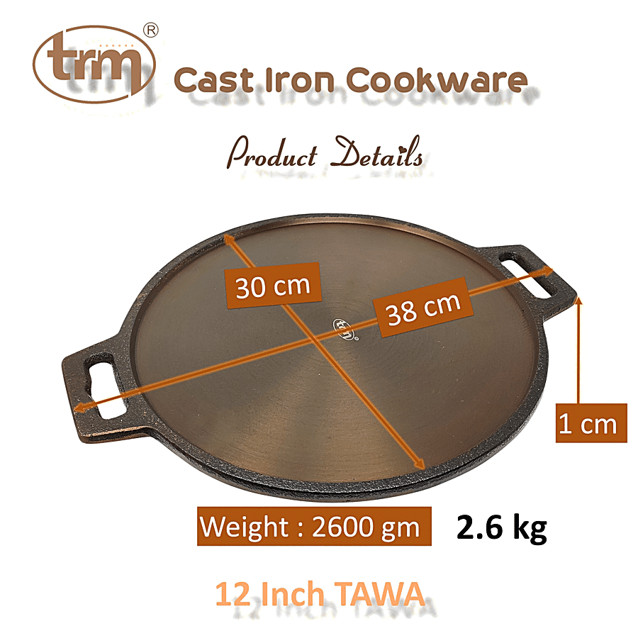 Trm Cast Iron Multi/Dosa Tawa - Induction Friendly