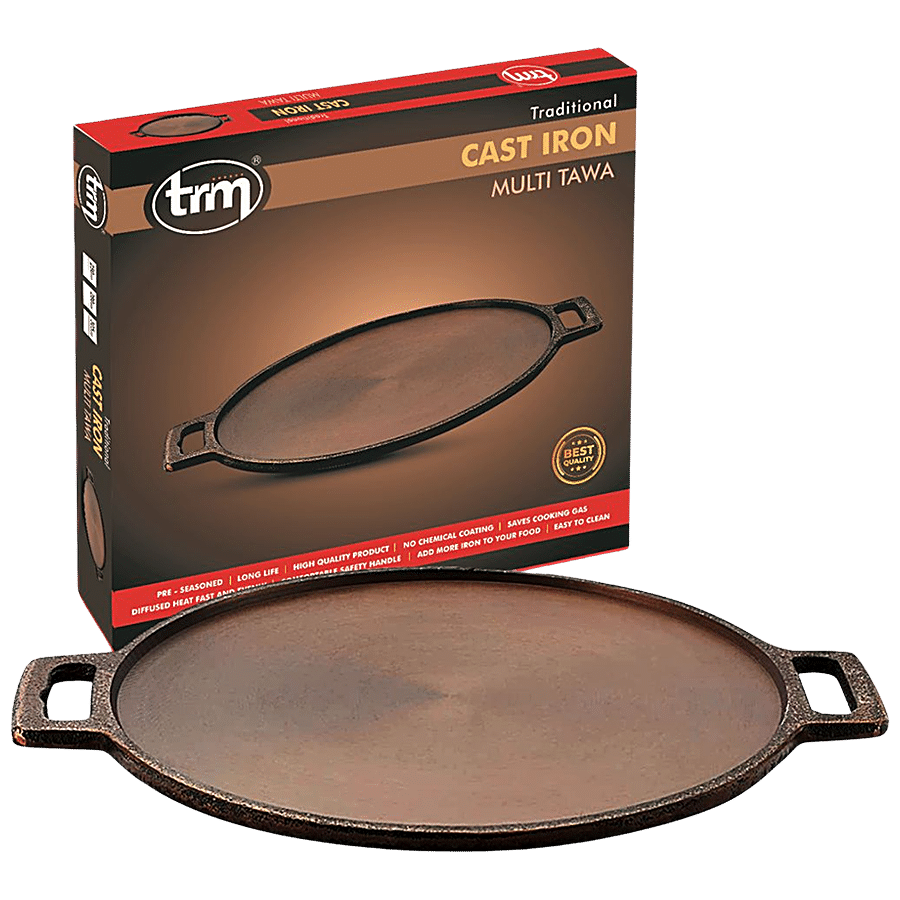 Trm Cast Iron Multi/Dosa Tawa - Induction Friendly